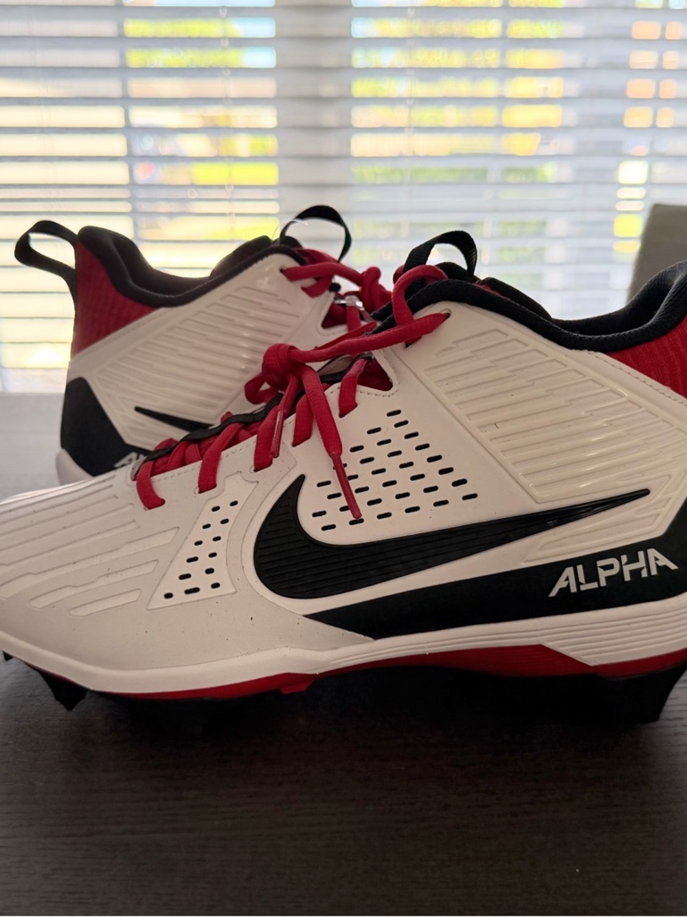 Nike Alpha Menace Strong Men's Football Cleats White/Red Size 11.5 NEW. - Picture 5 of 7
